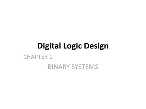 Ppt Digital Logic Design Powerpoint Presentation Free Download Id