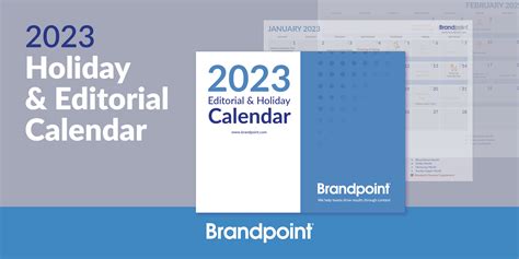 2023 Editorial And Holiday Calendar Brandpoint