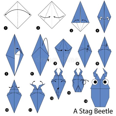 Step By Step Instructions How To Make Origami A Stag ...