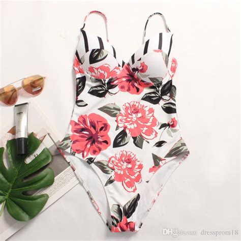 Wholesale Womens Pink Peony Flower Print White Bathing Suit Bustier Top