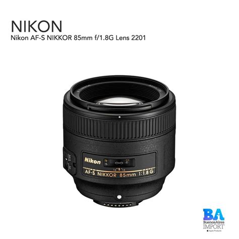 Nikon Af S Nikkor 85mm F18g Lens 2201 Buenos Aires Import