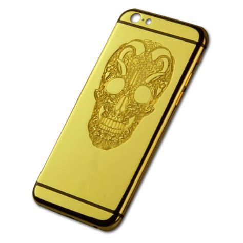 24k Gold Iphone 6 Back Housing With Skull Design