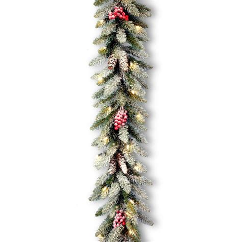 Yellow, white and red christmas lights are the most common. GE 36 ft. Holiday Classics Artificial Garland with 100 ...