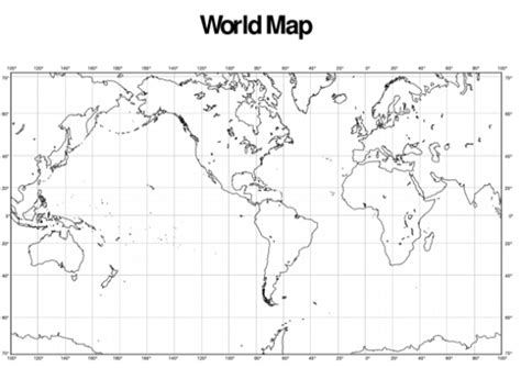 Map Of World With Latitude World Map Blank And Printa