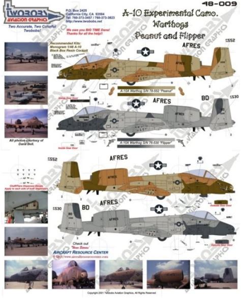 Review Two Bobs 48009 148 Experimental Camo A 10 Warthogs Decal Sheet