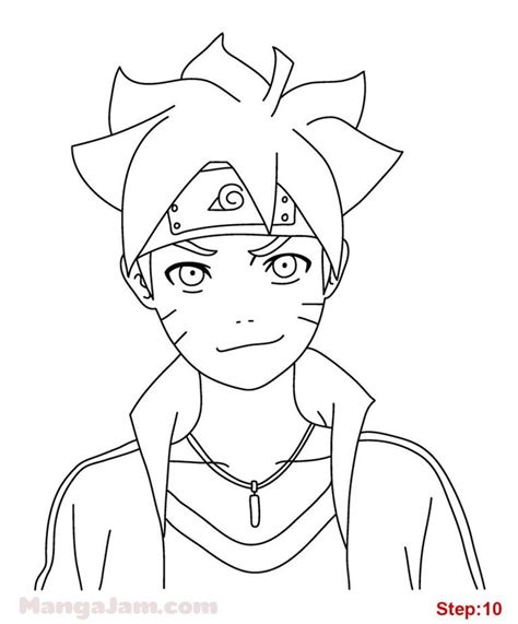 How To Draw Boruto Uzumaki From Naruto Sketsa Anime