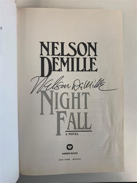 Night Fall Nelson Demille Signed First Edition Book