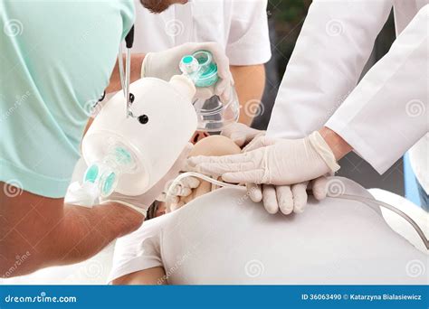 Cardiopulmonary Resuscitation Breathing Stock Photo Image Of