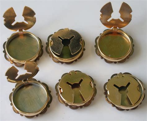 Set Of 6 Vintage Button Covers With Hinged Backs Sold On Ruby Lane