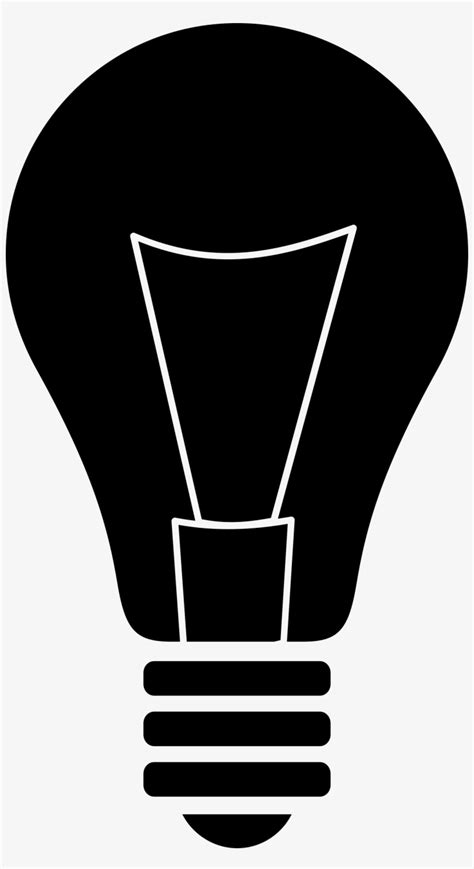 Light Bulb Clipart Silhouette Lightbulb Silhouette 1343x2400 Png