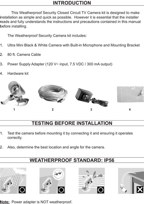 Weatherproof Security Camera 47546 Wiring Diagram Wiring Diagram
