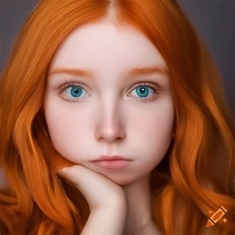 Portrait Of A Cute Redhead Girl On Craiyon