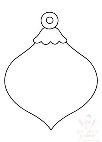 Temperatures sure dropped haven't they? Printable Christmas Ornament Template - Coloring Christmas