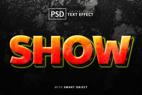 Show 3d Text Effect Editable Graphic By Aglonemadesign · Creative Fabrica