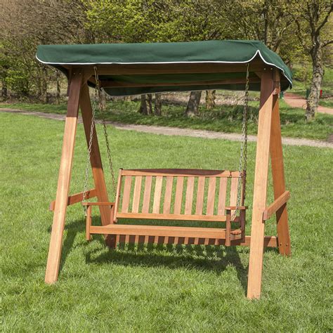 Find images of garden swing. Alfresia Wooden 2 Seater Swing Seat with Canopy - Choice ...