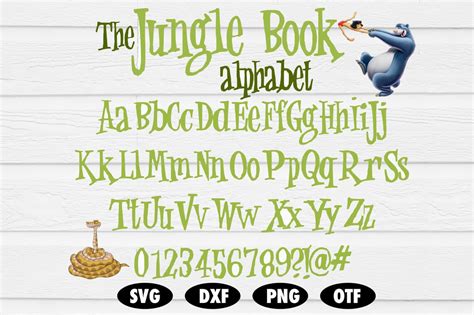 Jungle Book Font Svg Jungle Book Letters Svg Jungle Book Etsy