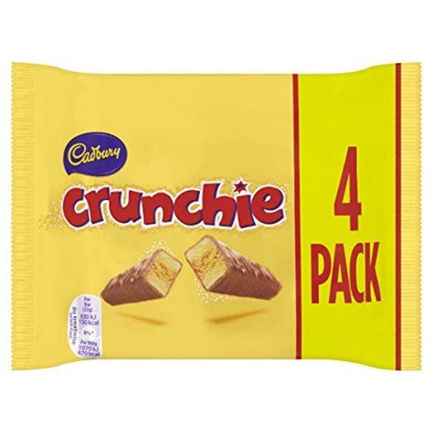 cadbury crunchie chocolate bar 4 x 32g crunchie crunchie chocolate cadbury crunchie