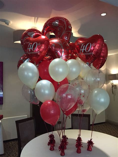 Ruby Wedding Balloon Bundle 40th Anniversary Party Ideas