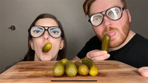 Asmr Pickle Eating Challenge Mukbang Youtube