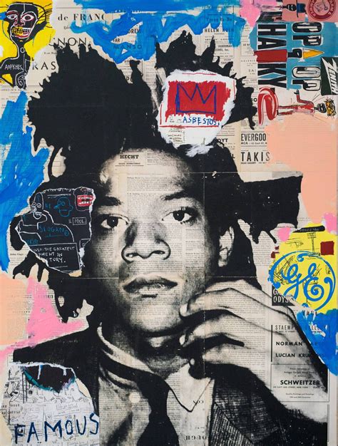 Jean Michel Basquiat Collage Art Pop Art Painting Wall Decor Etsy
