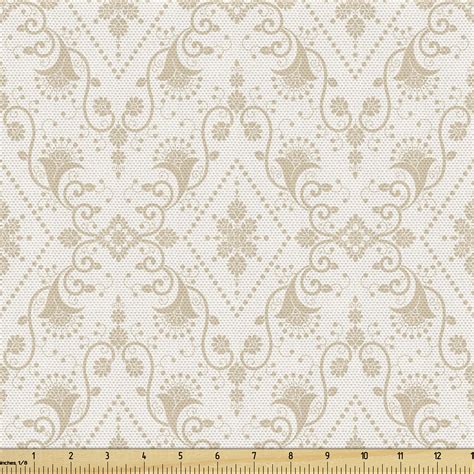 Damask Fabric By The Yard Upholstery Classical Damask In Faded Colors