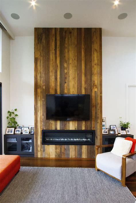 Recycled timber cladding feature wall | Timber feature wall, Recycle timber, Timber walls