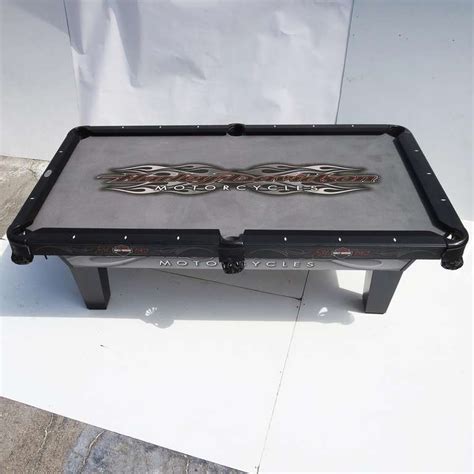 Littman lights 1x4 home edition led pool table light, black aluminum. Harley Davidson Custom Pool Table at 1stdibs