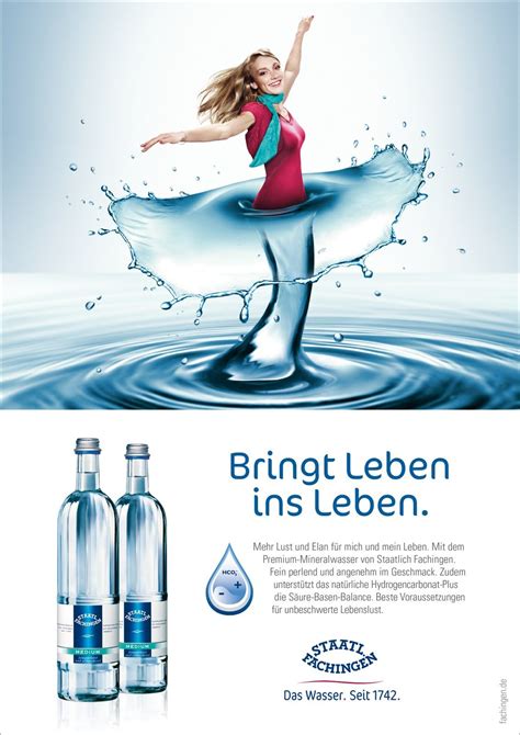 Staatl Fachingen Water Advertising Campaign Poster Ads Water Bottle