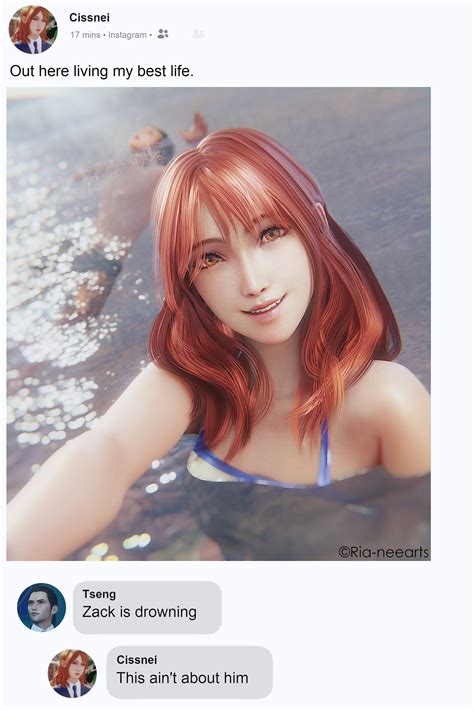 Out here living my best life [art by Ria_neearts] : r/FFVIIRemake