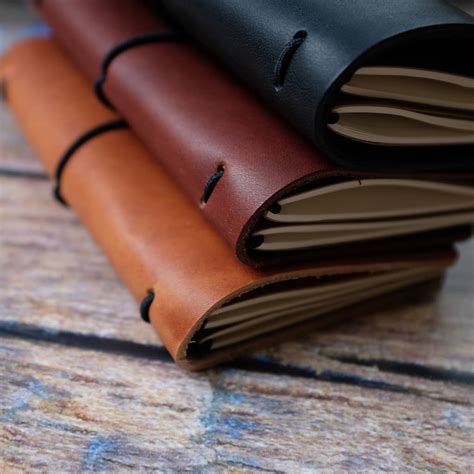 Travellers Leather Midori Notebook Cover By Hide And Home