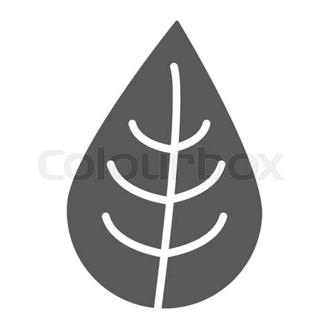 Leaf Glyph Icon Nature And Eco Plant Stock Vector Colourbox