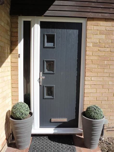 There is a huge range to choose from for your front door, however we believe our. 3 Square Glazed Composite Front Door in Grey | Composite ...