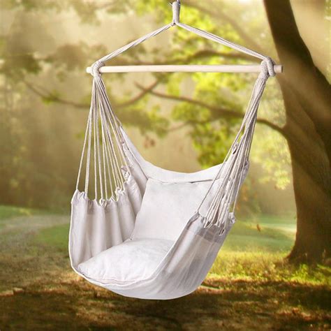 Hammock Chair Swing Relax Hanging Rope Swing Chair 330 Lbs Weight