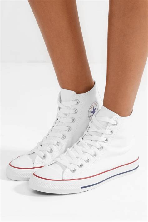 White Womens Converse Sneakers Chuck Taylor Canvas High Top Sneakers White Tippi Online