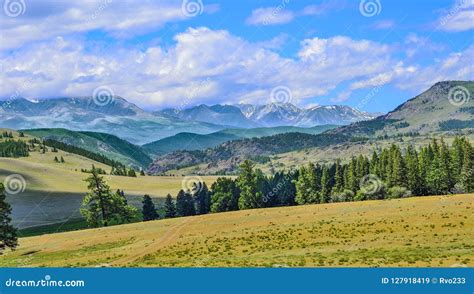 North Chuya Ridge Chain Of Mountains In Altai Republic Russia Stock