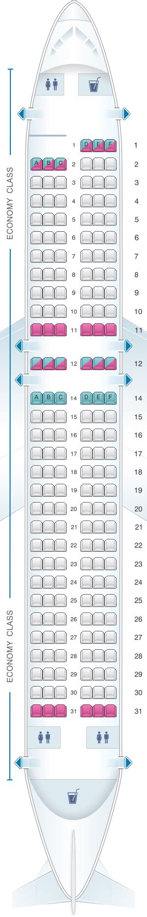 Seat Map Allegiant Air Airbus A320 Map China Airlines United Airlines