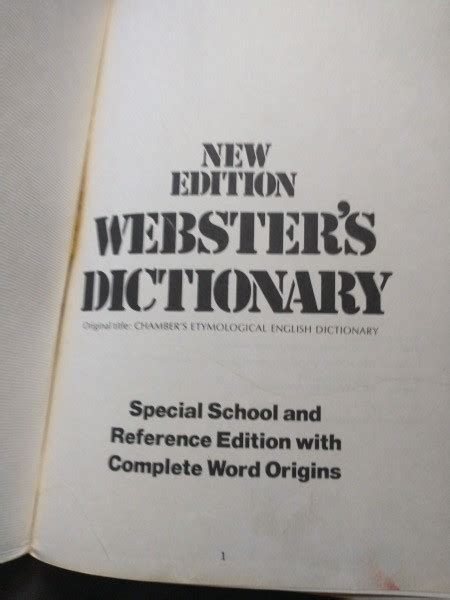 Finding The Value Of Websters Dictionaries Thriftyfun