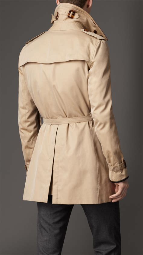 Lyst Burberry Midlength Wool Collar Cotton Gabardine Trench Coat In