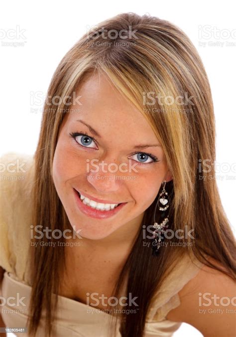 Portrait Of A Smiling Teenage Girl Stock Photo Download Image Now