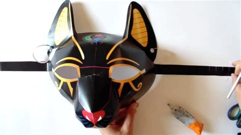 Bastet Egyptian Mask From Maskinbox Egyptian Mask Template Youtube