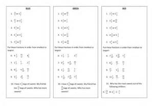 Ordering Improper Fractions And Mixed Numbers Worksheet