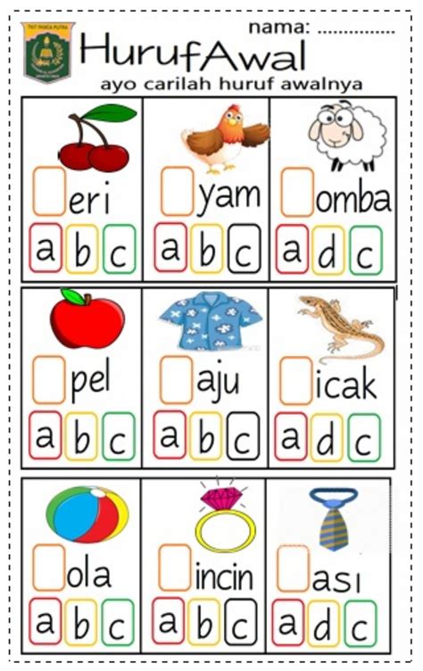 Lembaran Kerja Mewarna Huruf Abc Mengenal Alfabet Page Lembarkerja