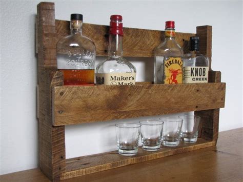 They were made of brushed stainless steel. Reclaimed Rustic Wood Whisky Rack Made from Hardwood ...