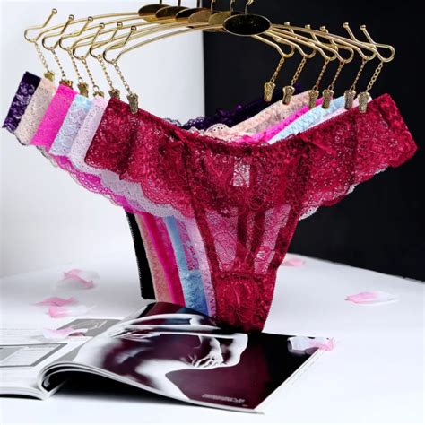 Aofeiqike New Fashion Underwear Women Sexy Lace Thongs G String V String Panties Underwear
