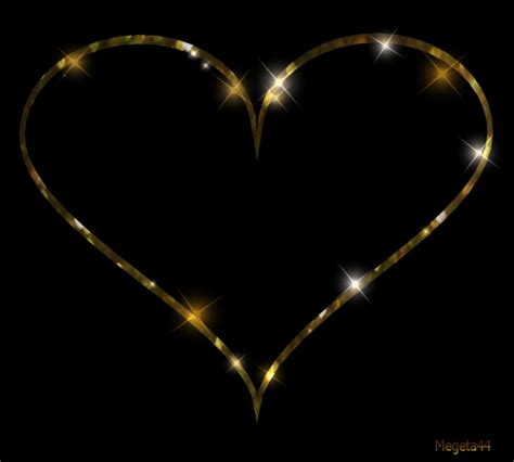 Golden Heart Glitter Graphics