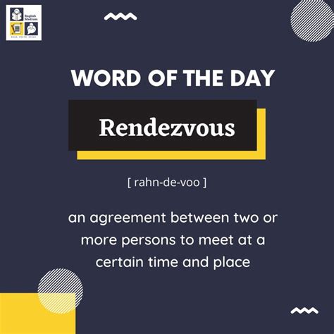 Rendezvous Word Of The Day Learning English Online Vocabulary Words
