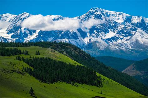 Snow Capped Mountains Stock Photo Image Of Snow Meadow 147803372