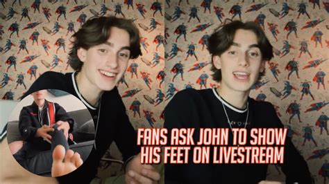 Fan Asks Johnny Orlando To Show His Feet On Live Youtube