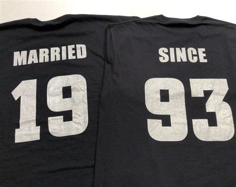25th Silver Anniversary T In Silver Couples T Shirts ‘married Since