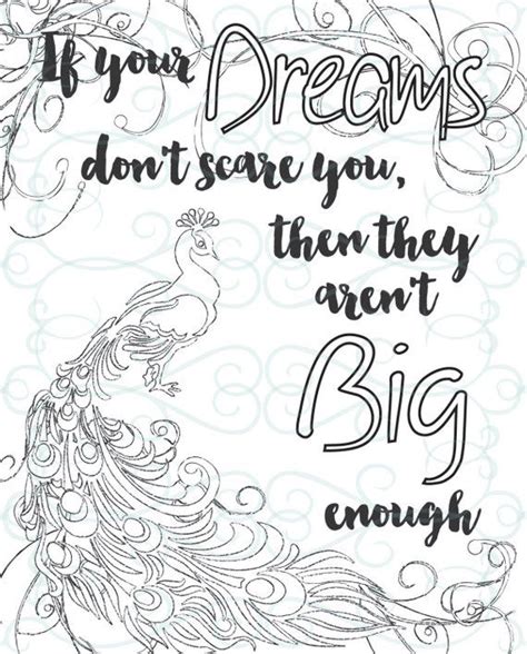 Adult Inspirational Coloring Page Printable 05 Dream Big Coloring